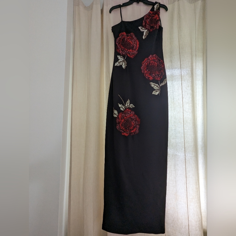 Adrianna Papell one shoulder sequin dress